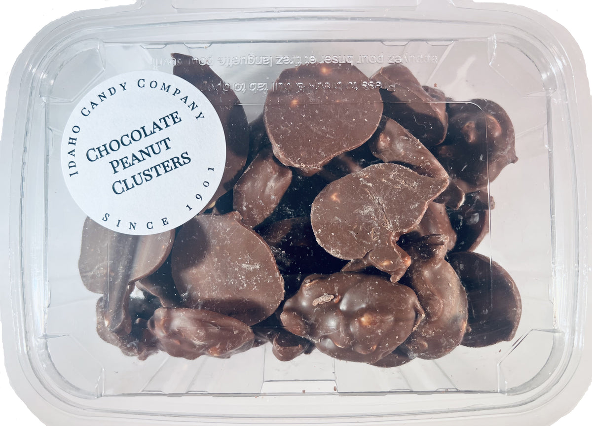 Idaho Spud Chocolate Peanut Cluster Candy Tub 17 oz